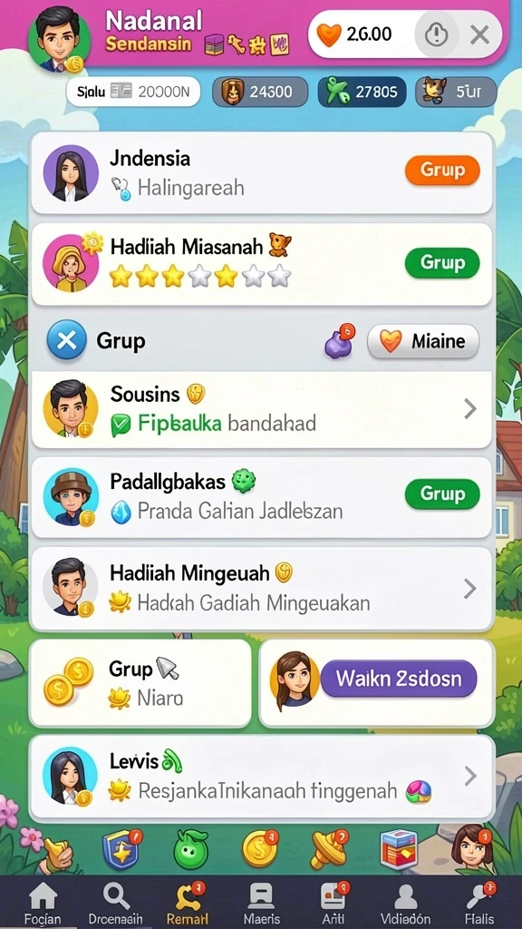 Tantangan seru di setiap level yang harus diselesaikan.