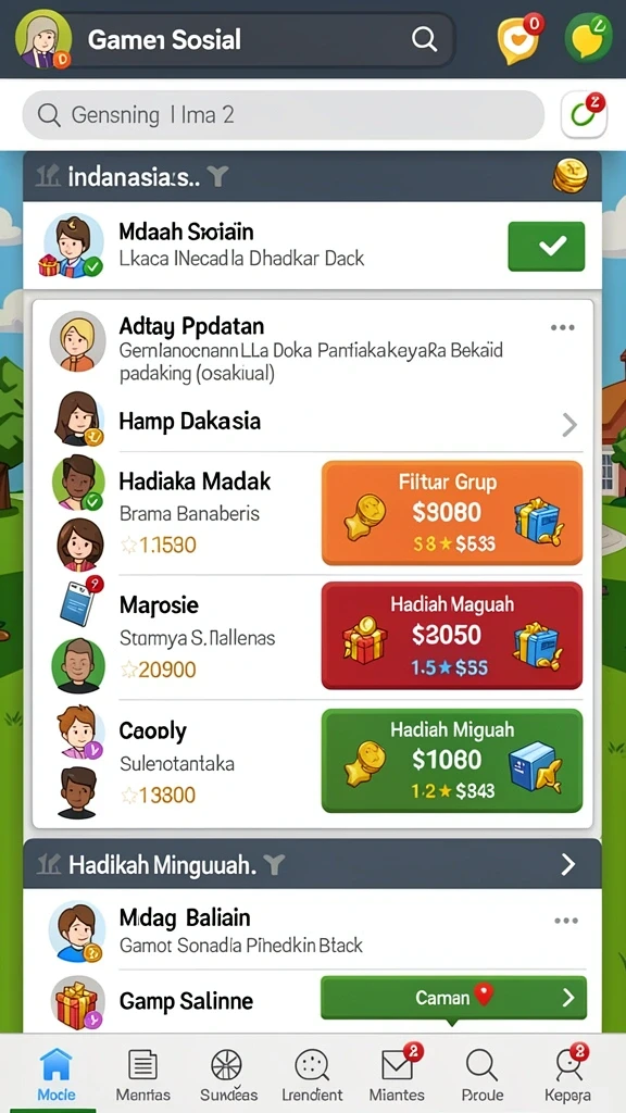 Screenshot 3: Tampilan lobby dengan opsi mode permainan yang menarik.