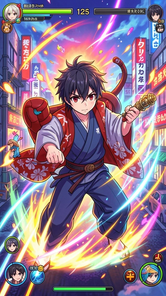 Screenshoot gameplay yang menunjukkan aksi seru dalam pertempuran.