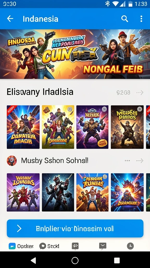 Layar awal permainan yang menakjubkan.