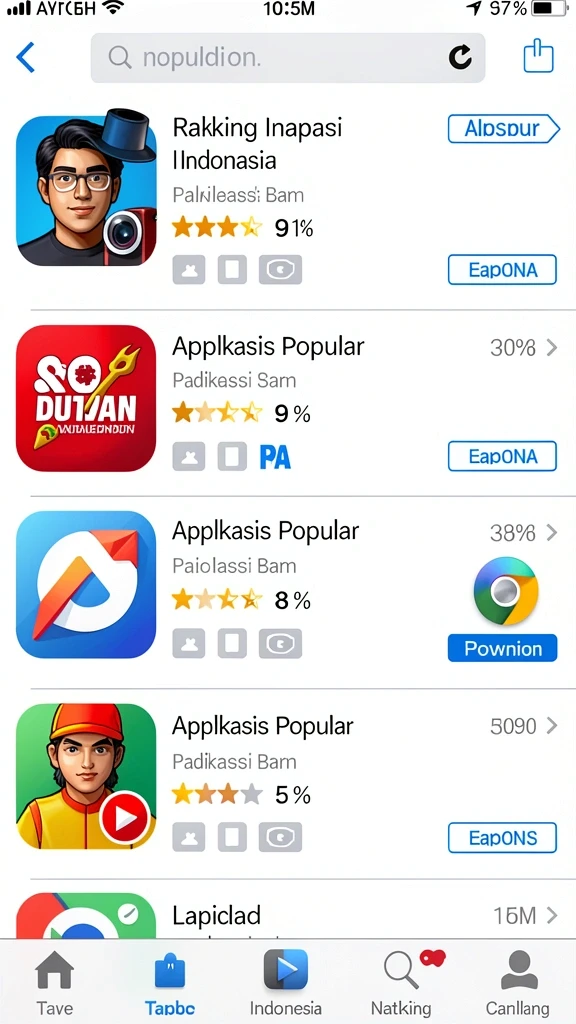 Fitur statistik untuk memantau kemajuan permainan.