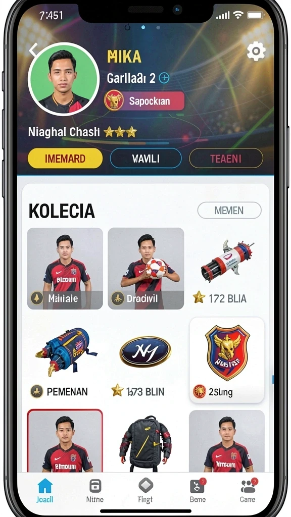 Karakter dengan desain yang unik dan menarik.