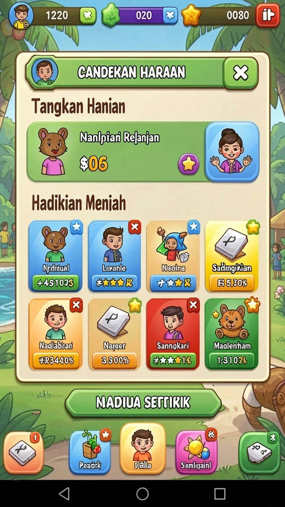 Fitur interaktif yang memungkinkan bermain bersama teman.