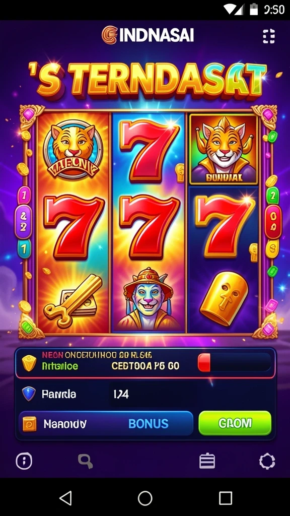 Screenshot level menantang yang menarik.