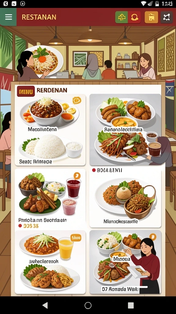 Tampilan utama yang penuh warna dan menarik.
