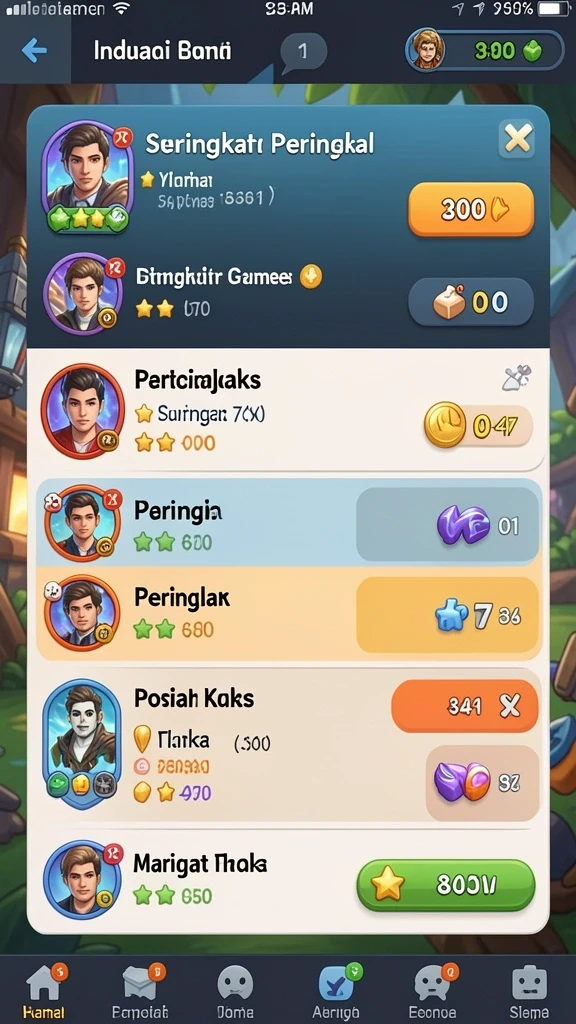 Menampilkan berbagai tema slot yang menarik.