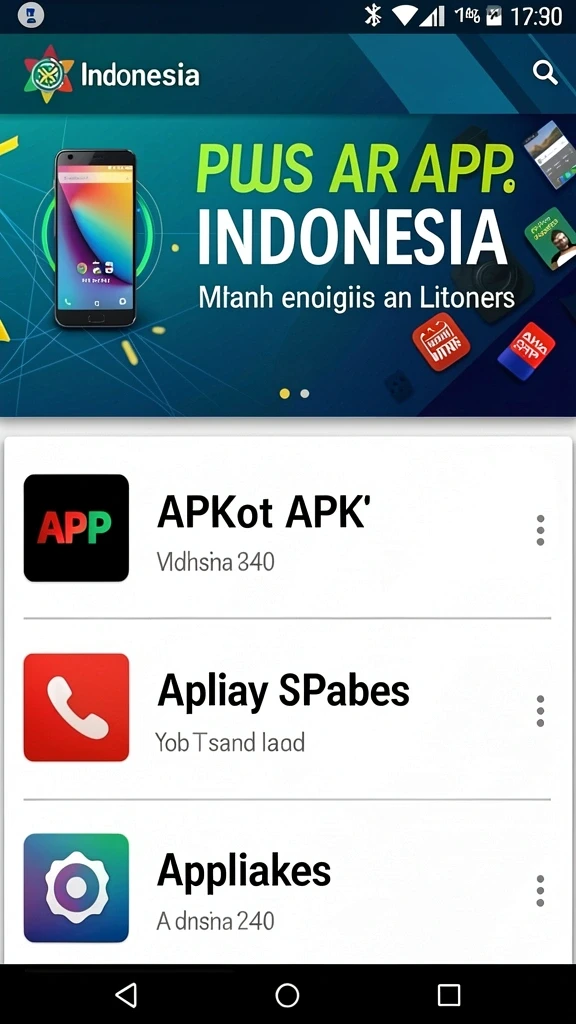 Screenshot kedua menampilkan pilihan permainan yang beragam.