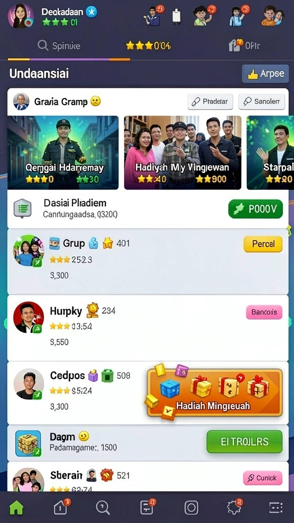 Berbagai pilihan game seru untuk semua kalangan.