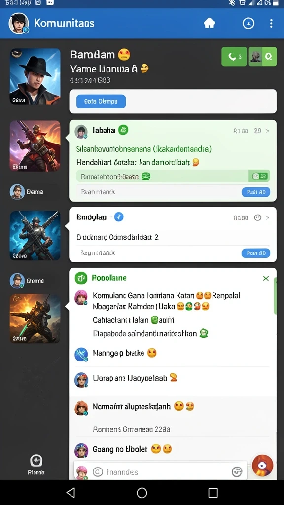 Kegiatan komunitas yang aktif dan menyenangkan.