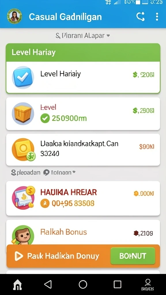 Tampilan menu utama yang menarik dan intuitif.